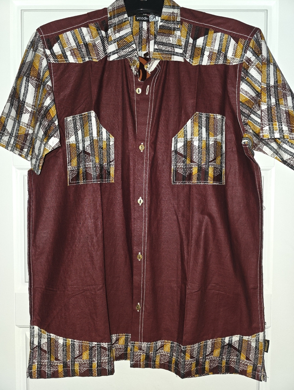 Woodin Men's Short Sleeve Shirt Sz Large NWT